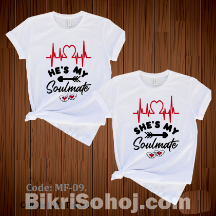 Couple T-shirt for Valentine - MF 2 pc
